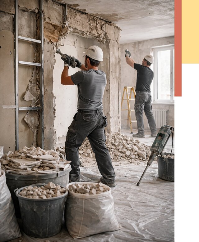 Демонтажные работы в Кирове от 2798 руб. — услуги и цена под ключ | ОТДЕЛОЧНИК-Кри