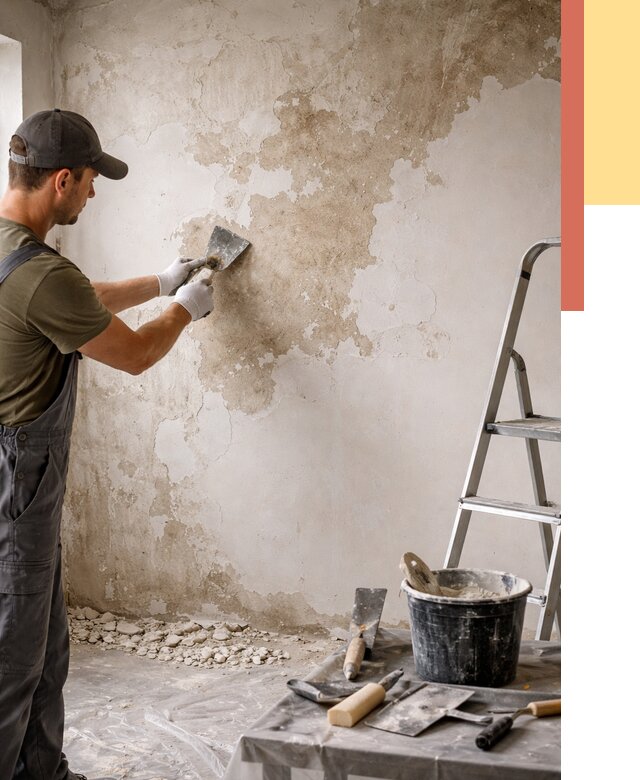 Снятие старой шпаклевки в Кирове от 1917 руб. — быстро и недорого | ОТДЕЛОЧНИК-Кри