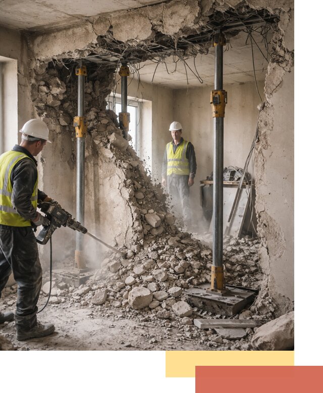 Снос несущих стен в Кирове с гарантией безопасности и качества