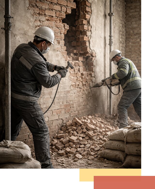 Демонтаж кирпичных стен в Кирове быстро и безопасно