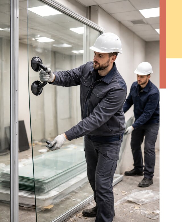 Демонтаж стеклянных перегородок в Кирове от 3316 руб. — быстро и недорого | ОТДЕЛОЧНИК-Кри