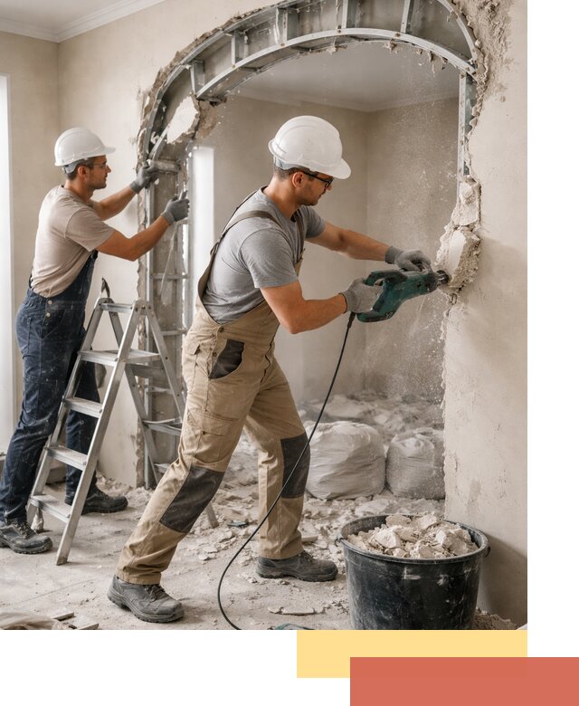 Демонтаж гипсокартонной арки в Кирове быстро и аккуратно