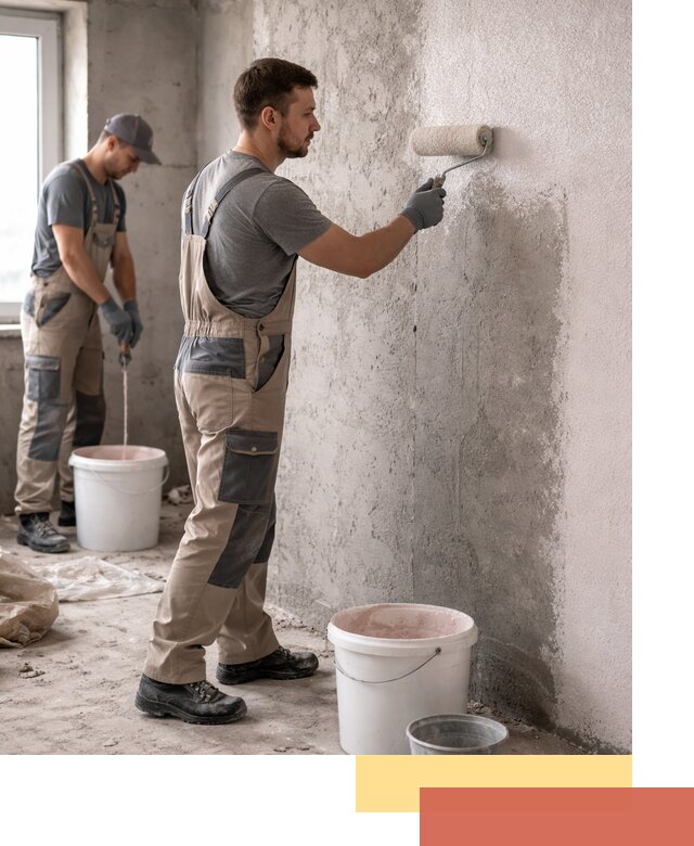 Нанесение бетоноконтакта на стены в Кирове для последующей отделки