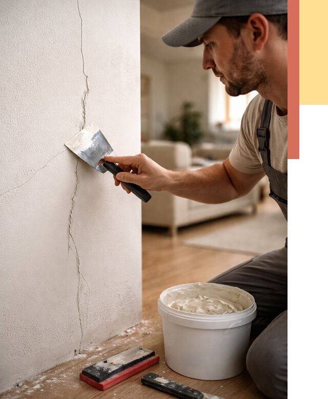 Заделка трещин и сколов в Кирове от 2539 руб. — быстро и недорого | ОТДЕЛОЧНИК-Кри