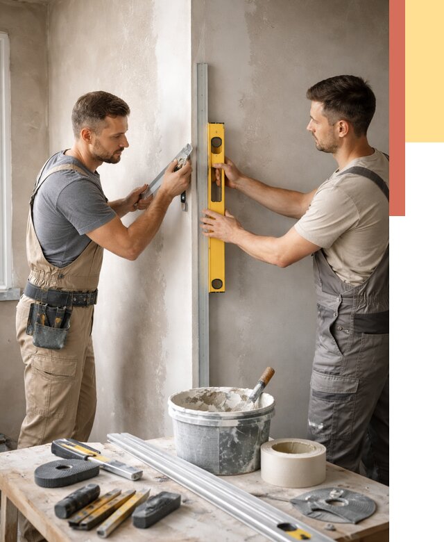 Выведение углов стен в Кирове от 1917 руб. быстро и недорого | ОТДЕЛОЧНИК-Кри