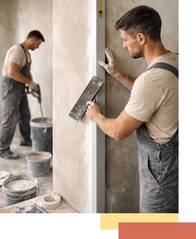 Выведение углов стен в Кирове: монтаж и оштукатуривание