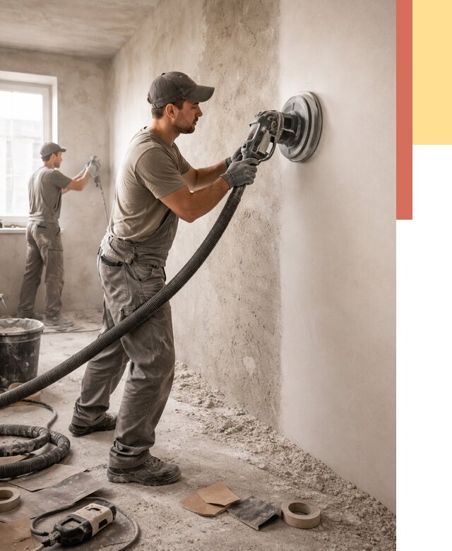 Шлифовка стен в Кирове от 1243 руб/м2 — быстро и недорого | ОТДЕЛОЧНИК-Кри