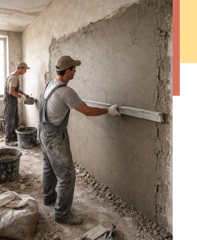 Цементная штукатурка стен в Кирове от 4663 руб/м2 — быстро и недорого | ОТДЕЛОЧНИК-Кри