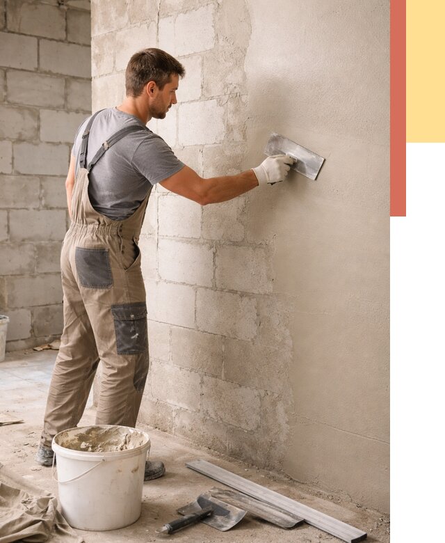 Штукатурка стен из газобетона в Кирове от 2176 руб./м2 — быстро и недорого | ОТДЕЛОЧНИК-Кри