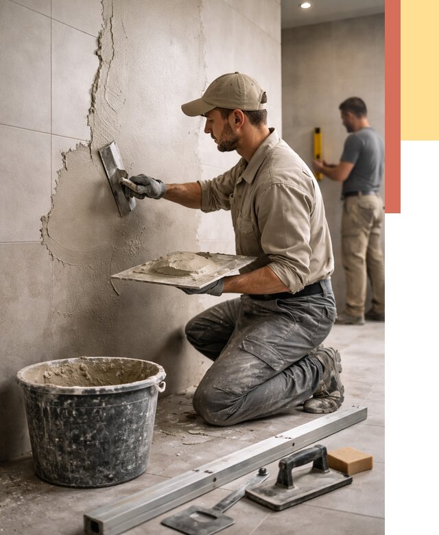 Штукатурка стен в ванной в Кирове от 4663 руб./м² — выравнивание под ключ | ОТДЕЛОЧНИК-Кри