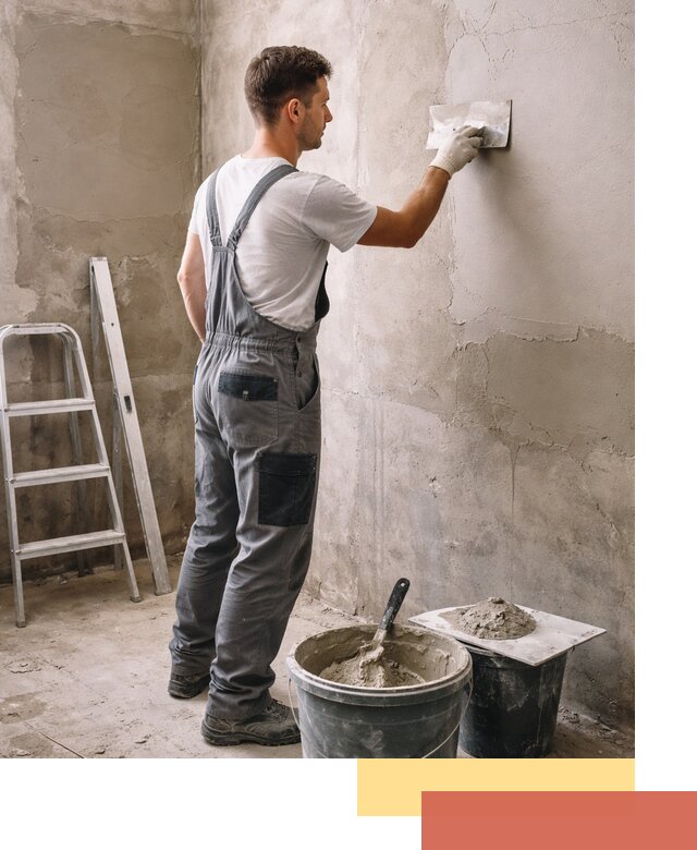 Штукатурка стен в ванной под ключ в Кирове