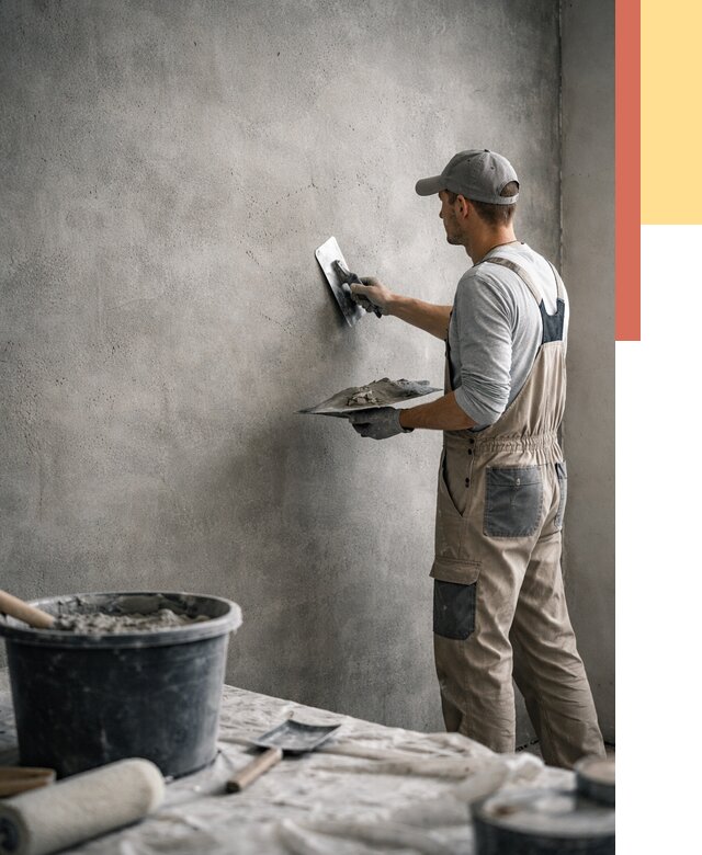 Декоративная штукатурка под бетон в Кирове от 2591 руб./м² — нанесение под ключ | ОТДЕЛОЧНИК-Кри