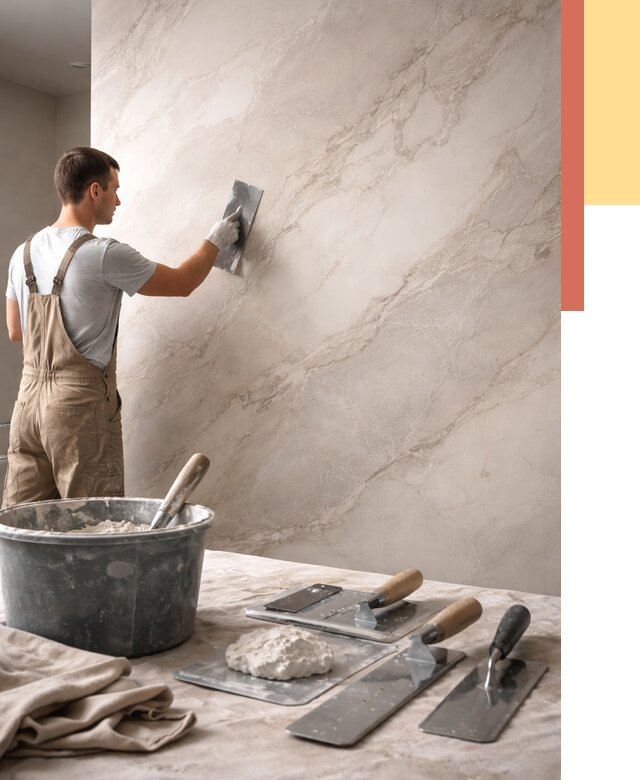 Декоративная штукатурка под мрамор в Кирове от 2901 руб./м² — быстро и недорого | ОТДЕЛОЧНИК-Кри