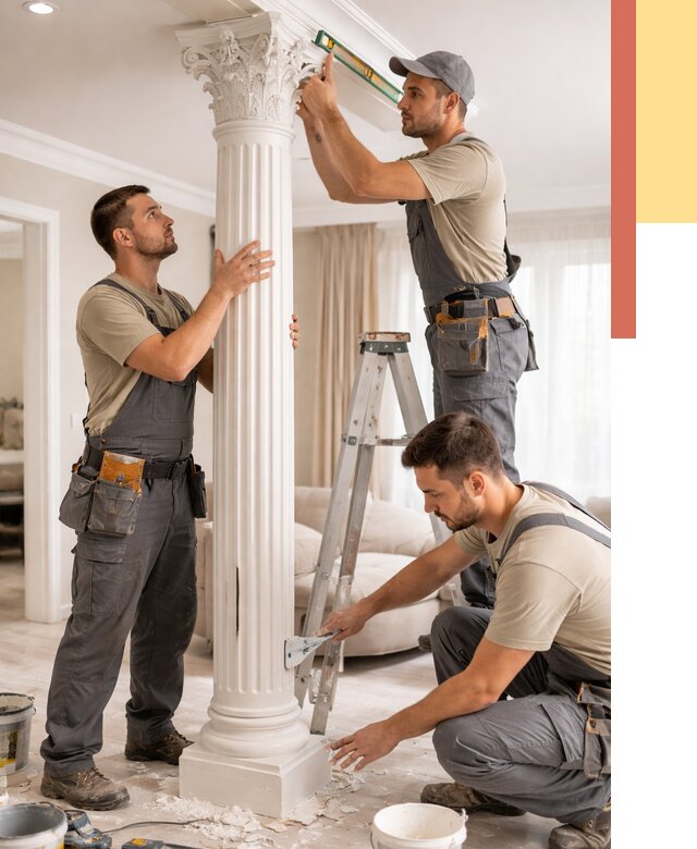 Установка декоративных колонн в Кирове от 12434 руб. под ключ | ОТДЕЛОЧНИК-Кри