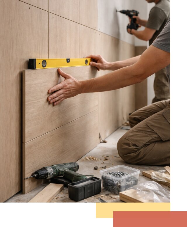 Профессиональный монтаж МДФ панелей на стены в Кирове