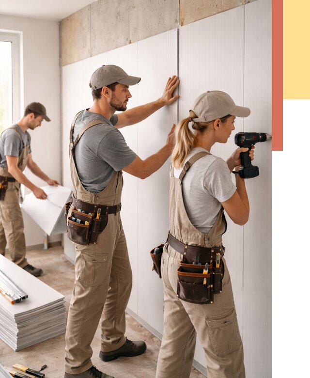 Монтаж ПВХ панелей на стены в Кирове от 466 руб/м2 — быстро и недорого | ОТДЕЛОЧНИК-Кри