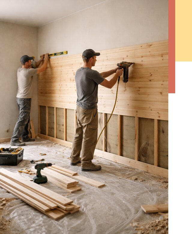 Монтаж деревянной вагонки на стены в Кирове от 7772 руб. | Услуги монтажа вагонки | ОТДЕЛОЧНИК-Кри