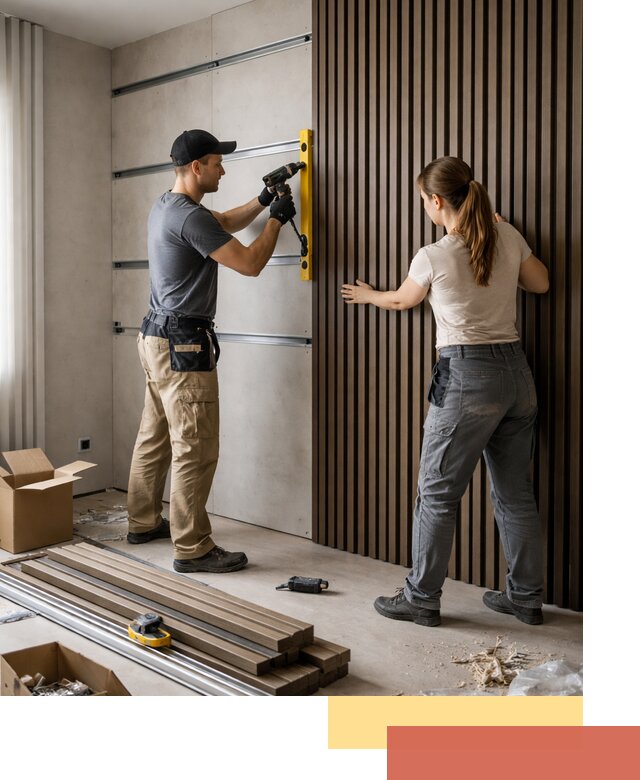 Монтаж реечных панелей на стены в Кирове