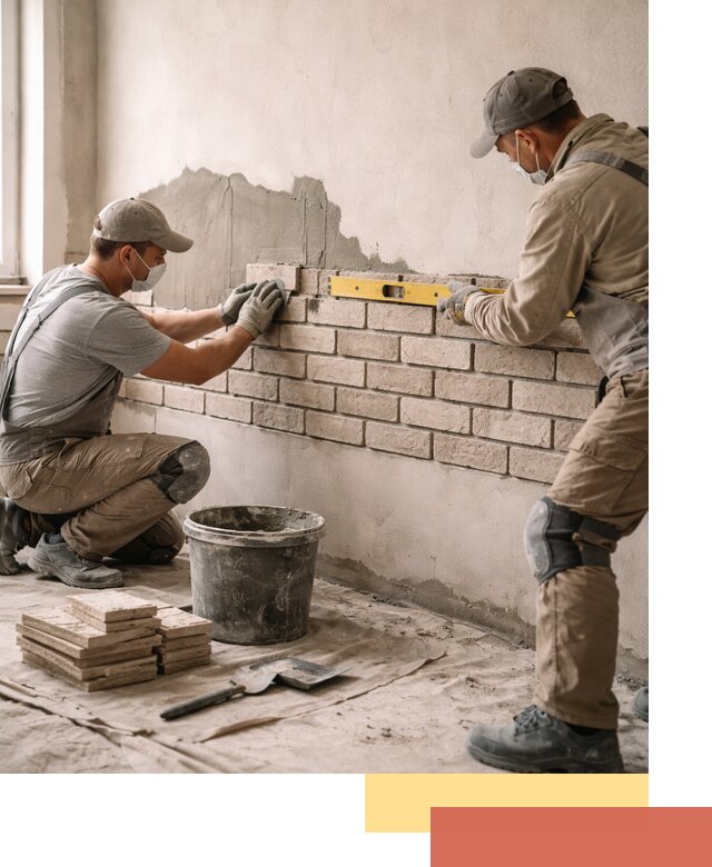 Монтаж декоративного кирпича профессионально в Кирове