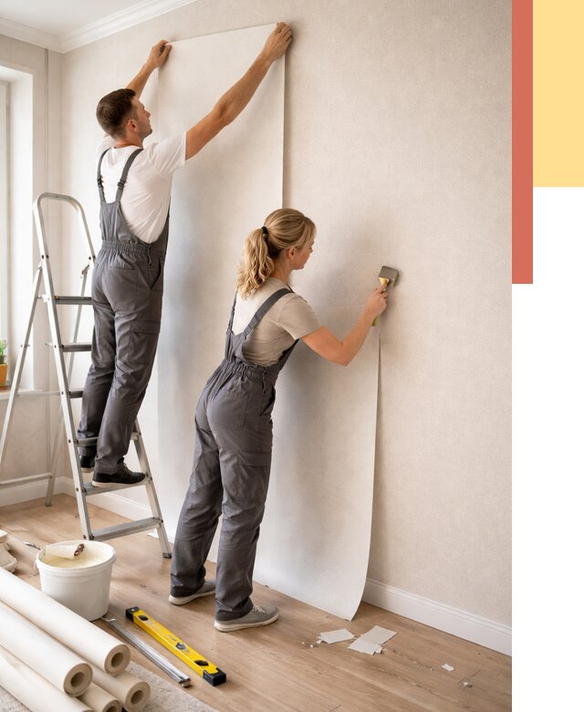 Поклейка флизелиновых обоев в Кирове от 6217 руб. | Быстро и недорого — ОТДЕЛОЧНИК-Кри