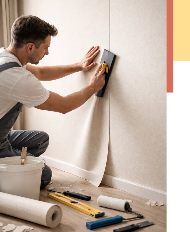 Поклейка виниловых обоев в Кирове от 4663 руб. | Быстро и недорого — ОТДЕЛОЧНИК-Кри