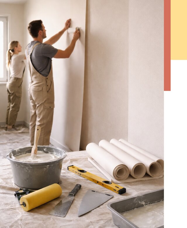 Поклейка бумажных обоев в Кирове от 5699 руб./м2 — быстро и недорого | ОТДЕЛОЧНИК-Кри