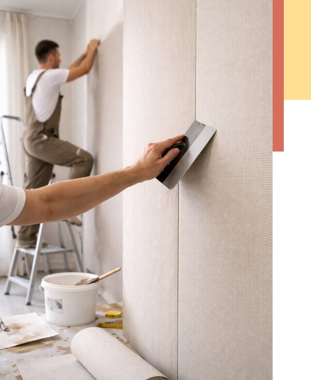 Поклейка текстильных обоев в Кирове от 4663 руб. под ключ | ОТДЕЛОЧНИК-Кри