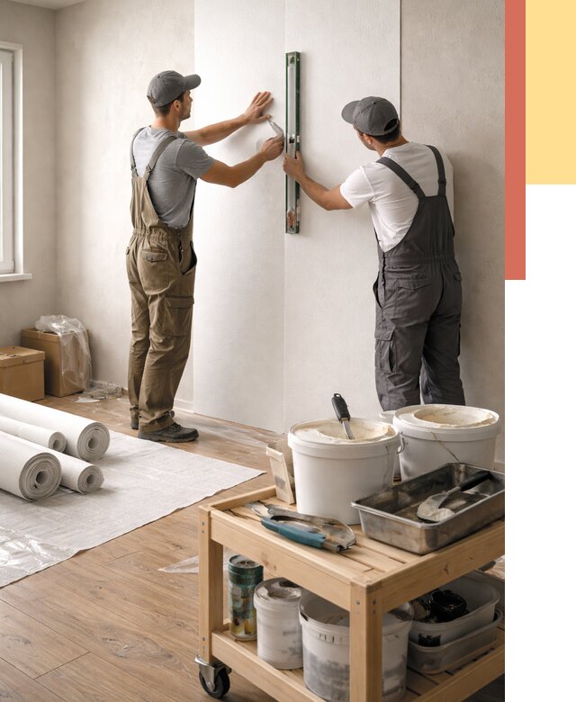 Поклейка стеклообоев в Кирове от 6735 руб. за м2 — быстро и недорого | ОТДЕЛОЧНИК-Кри