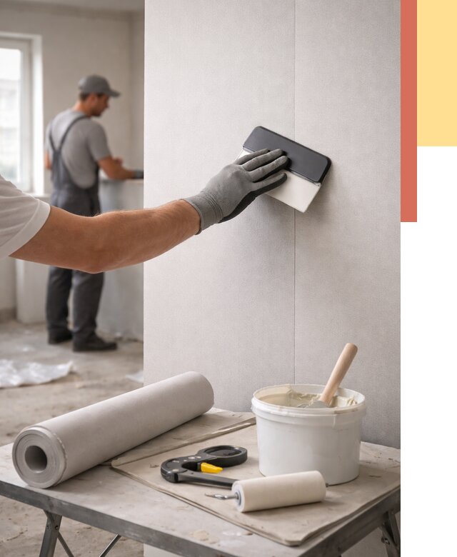 Поклейка обоев под покраску в Кирове от 3627 руб. за м2 | ОТДЕЛОЧНИК-Кри