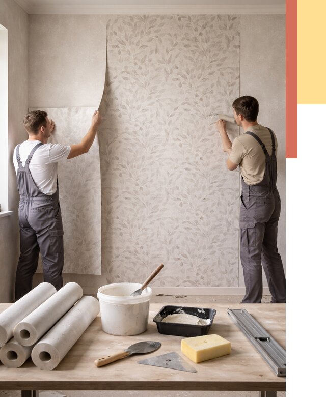 Поклейка обоев с подбором рисунка в Кирове от 3627 руб. | ОТДЕЛОЧНИК-Кри - быстро и недорого