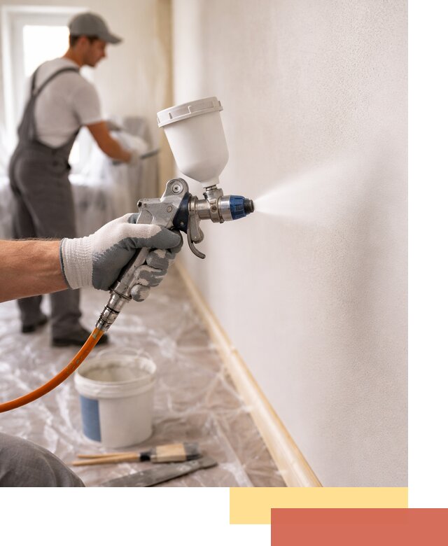 Покраска стен краскопультом в Кирове быстро и качественно