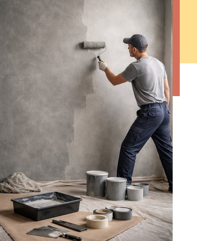 Покраска стен под бетон в Кирове от 674 руб. за м2 — быстро и недорого | ОТДЕЛОЧНИК-Кри