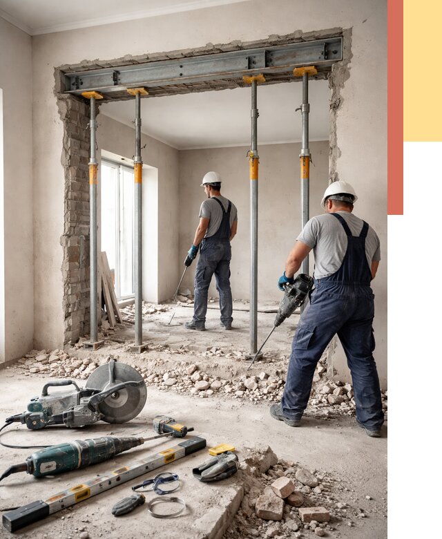 Прорезка проема в стене в Кирове от 4663 руб. — быстро и недорого | ОТДЕЛОЧНИК-Кри