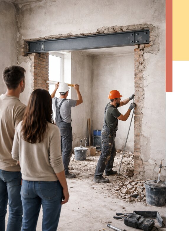 Усиление проема в стене в Кирове от 9844 руб. — усиление дверного проема металлоконструкцией | ОТДЕЛОЧНИК-Кри