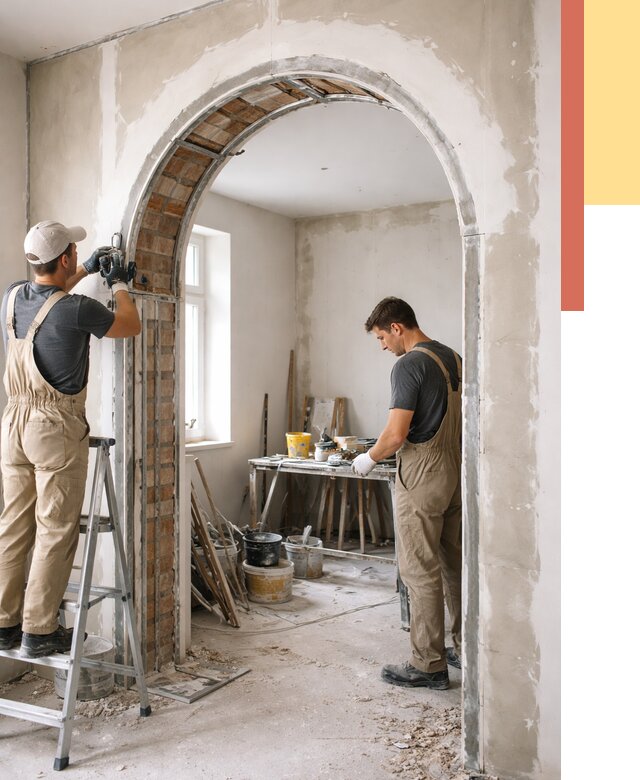 Устройство арочного проема в Кирове от 9844 руб. под ключ — быстро и недорого | ОТДЕЛОЧНИК-Кри