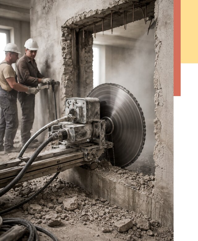 Алмазная резка проемов в Кирове от 4663 руб. быстро и недорого | ОТДЕЛОЧНИК-Кри