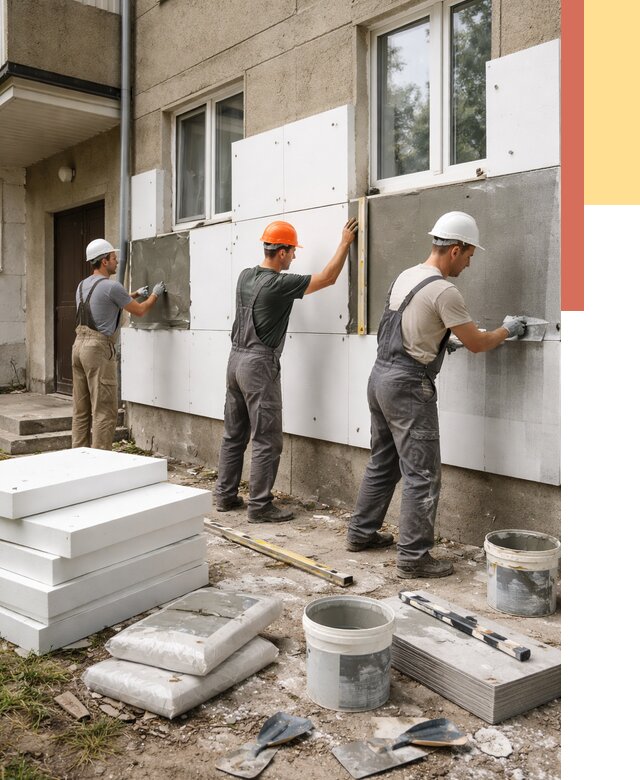 Утепление стен пенопластом в Кирове от 1813 руб. — недорого и под ключ | ОТДЕЛОЧНИК-Кри