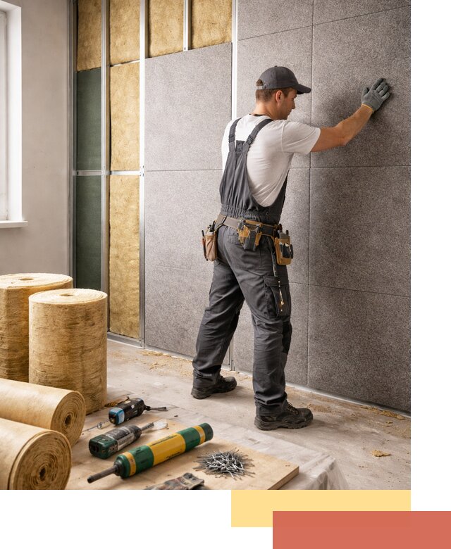 Профессиональная шумоизоляция стен в Кирове для квартиры и офиса