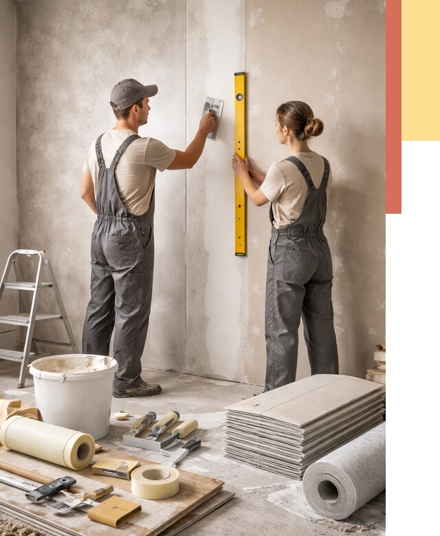 Отделка стен в Кирове от 1554 руб/м² — недорого, быстро, под ключ | ОТДЕЛОЧНИК-Кри