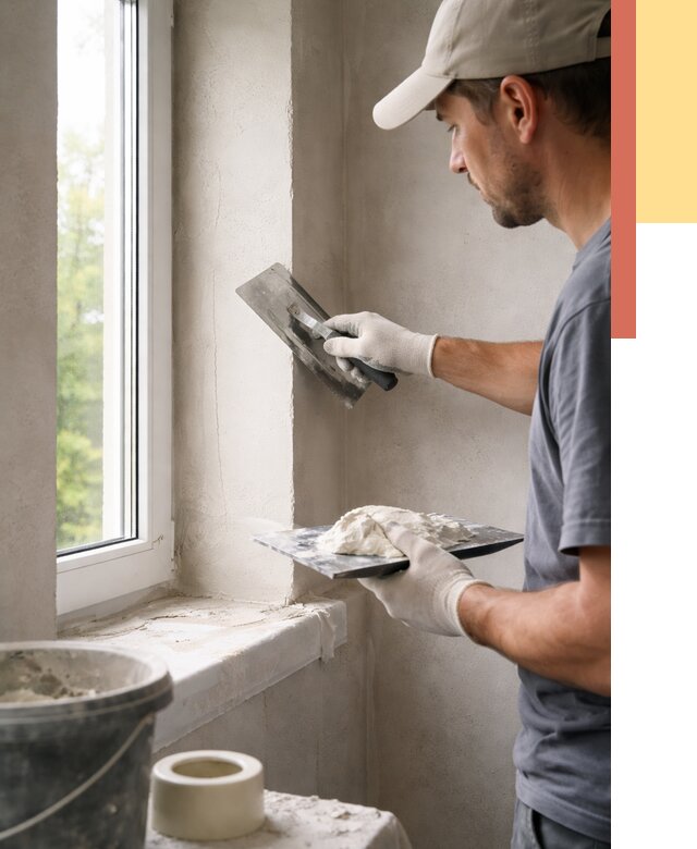 Штукатурка откосов в Кирове от 4663 руб/м² — услуги и выравнивание под ключ | ОТДЕЛОЧНИК-Кри