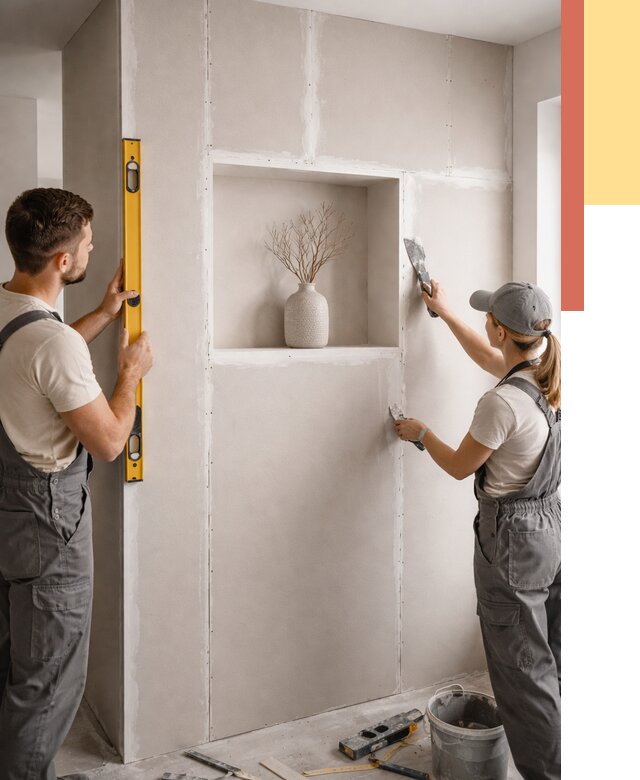 Перегородка из гипсокартона с нишей в Кирове от 3368 руб. под ключ | ОТДЕЛОЧНИК-Кри