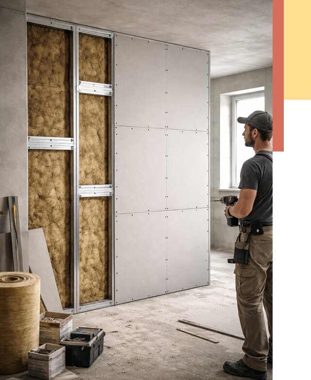 Усиленная перегородка под навеску в Кирове от 13263 руб. — монтаж под ключ | ОТДЕЛОЧНИК-Кри