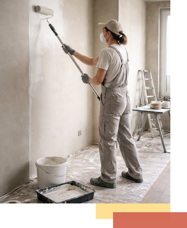 Покраска перегородок из гипсокартона в Кирове качественно и недорого