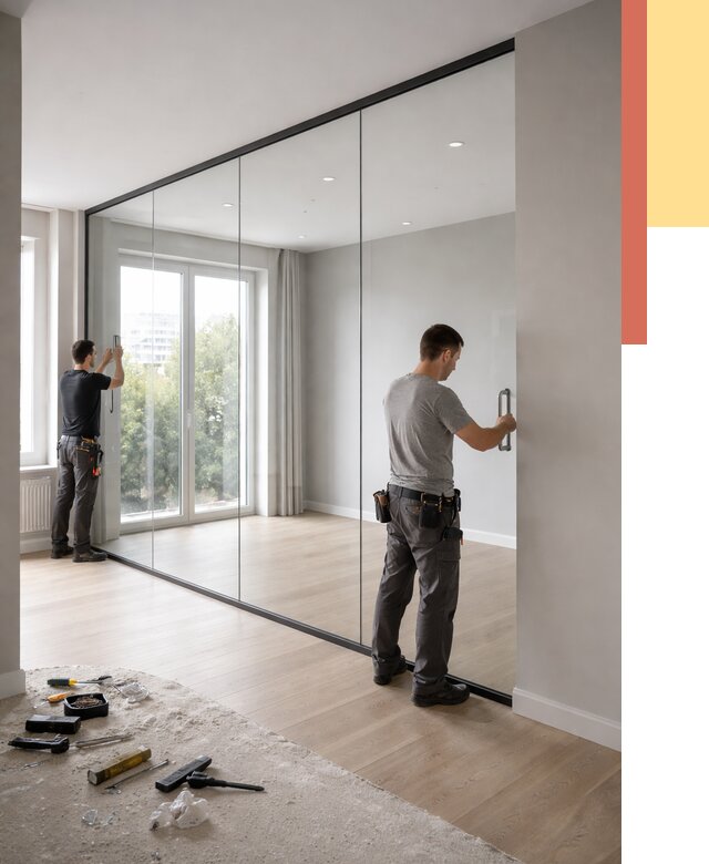 Изготовление стеклянных перегородок в Кирове от 12797 руб. под ключ | ОТДЕЛОЧНИК-Кри