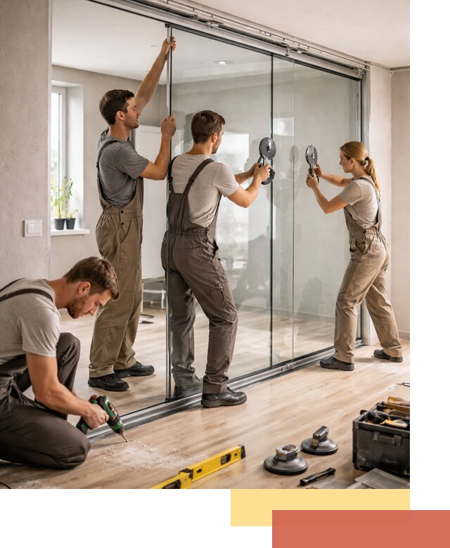 Изготовление стеклянных перегородок на заказ в Кирове