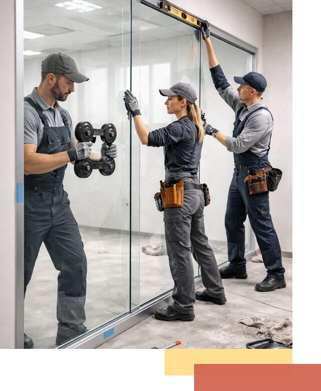 Профессиональный монтаж стеклянных перегородок в Кирове