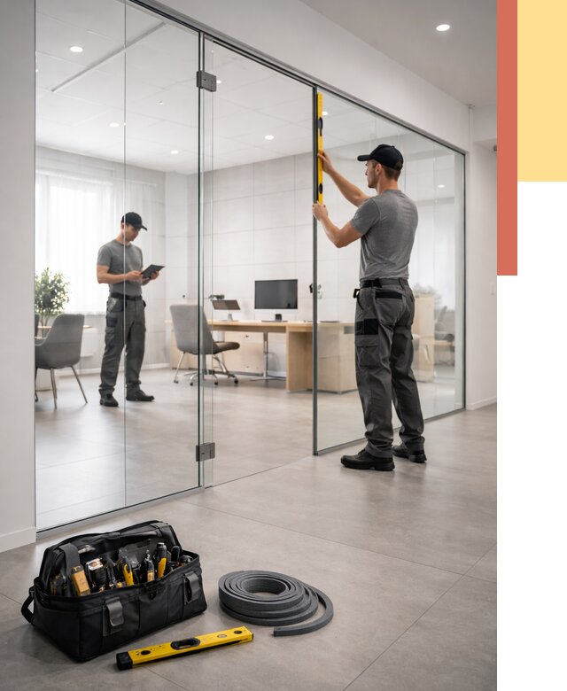 Цельностеклянные перегородки под ключ в Кирове от 9844 руб. — монтаж и цены | ОТДЕЛОЧНИК-Кри