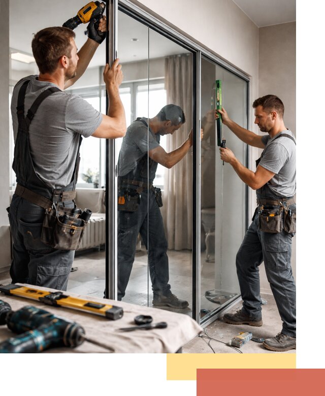 Каркасные стеклянные перегородки под ключ в Кирове