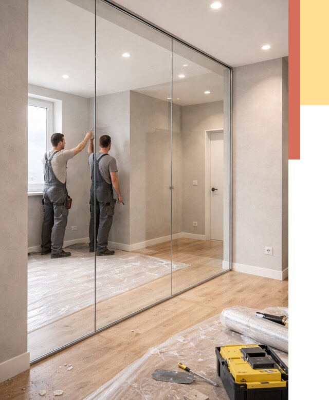 Безрамные стеклянные перегородки в Кирове — монтаж от 9844 руб. | ОТДЕЛОЧНИК-Кри