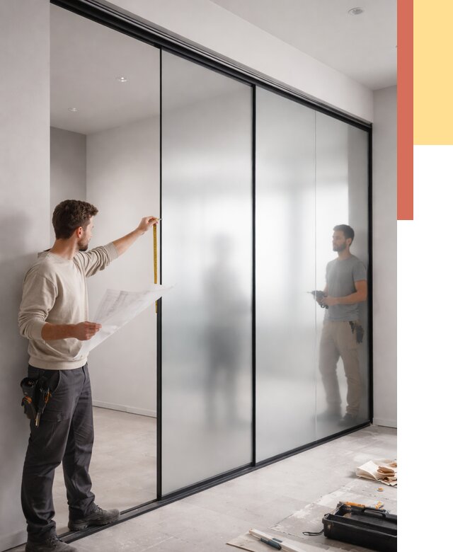 Матовые стеклянные перегородки в Кирове от 8808 руб. — монтаж и установка | ОТДЕЛОЧНИК-Кри